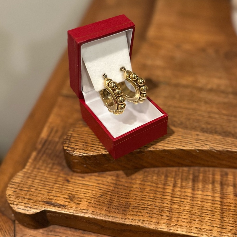 Authentic Heavy - Gold Givenchy Statement Hoop Ea… - image 3